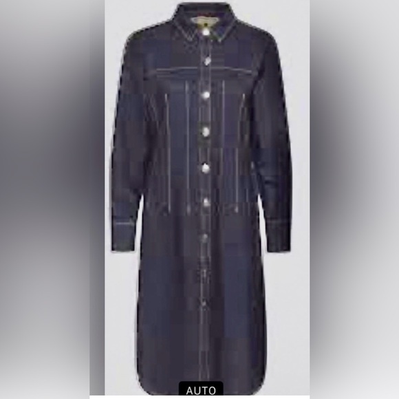 NWT $139 Classic Dark Denim Duster/Coat/Dress - Picture 2 of 13
